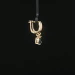 Load image into Gallery viewer, Yellow Gold Dangle Earrings with Pear-Shaped Blue Sapphires