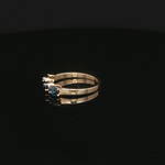 Load image into Gallery viewer, Yellow Gold Ring with Deep Blue Sapphire Cabochons