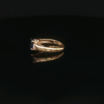 Load image into Gallery viewer, 14ct Yellow Gold Ring with Deep Blue Oval Sapphire & Diamond