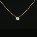 Load image into Gallery viewer, Yellow Gold Chain Necklace with Round Emerald Cluster