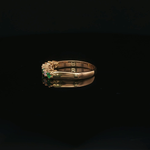 Load image into Gallery viewer, Emerald and Diamond Yellow Gold Ring