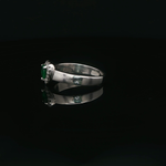 Load image into Gallery viewer, White Gold Cocktail Ring with Pear-Shaped Emerald & Diamonds