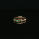 Load image into Gallery viewer, Yellow Gold Eternity Ring with Round Cut Emeralds