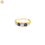 Load image into Gallery viewer, Yellow Gold Multistone Ring with Royal Blue Sapphire