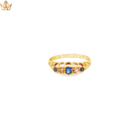 Load image into Gallery viewer, 18ct Yellow Gold Ring with Royal Blue Sapphire & Diamonds