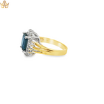 Load image into Gallery viewer, 18ct Gold Multi Stone Ring with Sapphire & Diamond