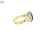 Load image into Gallery viewer, 18ct Gold Multi Stone Ring with Sapphire & Diamond