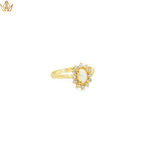 Load image into Gallery viewer, 18ct Gold Ring with Oval Opal & Diamonds