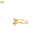 Load image into Gallery viewer, 18ct Gold Ring with Oval Opal & Diamonds