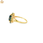 Load image into Gallery viewer, 9ct Gold Multistone Ring with Pear Shaped Spinel & Topaz