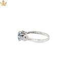 Load image into Gallery viewer, 14ct White Gold Ring with Topaz & Diamonds