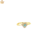 Load image into Gallery viewer, 18ct Gold Ring with Trillion Cut Aquamarine