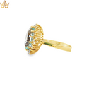Load image into Gallery viewer, 14ct Gold Cocktail Ring with Oval Aquamarine