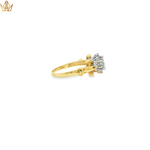 Load image into Gallery viewer, 9ct Gold Multistone Ring with Bluish Green Aquamarines