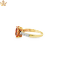 Load image into Gallery viewer, 9ct Orangy Red Topaz Multistone Ring in Yellow Gold