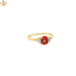 Load image into Gallery viewer, 9ct Yellow Gold Ring with Round Cut Orange Spinel