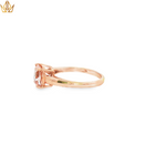 Load image into Gallery viewer, Rose Gold Solitaire Ring with Cushion Cut Morganite