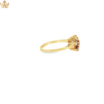 Load image into Gallery viewer, Yellow Gold Multi Stone Ring with Red Rubies