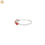 Load image into Gallery viewer, 9ct White Gold Ring with Three Brilliant-Cut Red Spinel Marquise Gemstones
