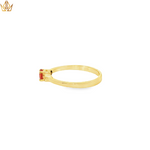 Load image into Gallery viewer, Orangy Red Sapphire & Yellow Gold Multistone Ring