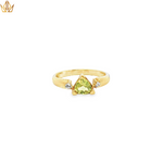 Load image into Gallery viewer, 9ct Gold Multistone Ring with Peridot & Diamonds