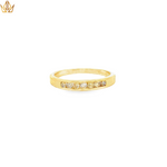 Load image into Gallery viewer, 18ct Gold Band Ring with Round Cut Diamonds