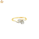 Load image into Gallery viewer, 18ct Gold & Platinum Ring with Round Cut Diamonds