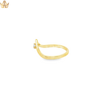 Load image into Gallery viewer, 9ct Gold Solitaire Wishbone Ring with Round Brilliant Diamond