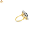 Load image into Gallery viewer, 9ct Gold Cocktail Ring with Sapphire & Diamonds
