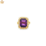 Load image into Gallery viewer, 14ct Gold Cocktail Ring with Amethyst & Diamonds