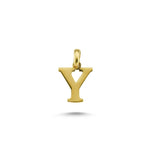 Load image into Gallery viewer, 14ct Gold Letter Y Pendant (Chain Not Included)