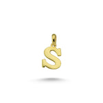 Load image into Gallery viewer, 14ct Letter S Gold Pendant (Chain Not Included)