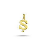 Load image into Gallery viewer, 14ct Letter S Gold Pendant (Chain Not Included)