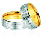 Load image into Gallery viewer, 14ct White Yellow Gold Wedding Ring