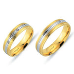 Load image into Gallery viewer, 14ct Yellow & White Gold Wedding Ring