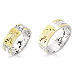 Load image into Gallery viewer, 14ct Yellow & White Gold Wedding Ring