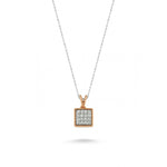 Load image into Gallery viewer, 0.13 Karat Diamond Stone Set Rose Necklace