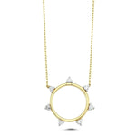 Load image into Gallery viewer, 14ct Gold Stone Set Halka Necklace