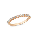 Load image into Gallery viewer, 0.19 Karat Half Eternity Diamond Rose Ring
