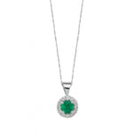 Load image into Gallery viewer, 0.87 Karat Diamond Emerald Necklace