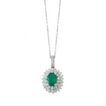 Load image into Gallery viewer, 1.15 Karat Diamond Emerald Necklace