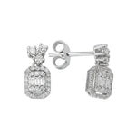 Load image into Gallery viewer, 0.40 Karat Baguette Diamond Earrings