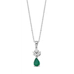 Load image into Gallery viewer, 0.95 Karat Diamond Emerald Necklace