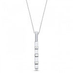 Load image into Gallery viewer, 0.09 Karat Diamond Baguette Necklace