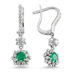 Load image into Gallery viewer, 1.15 Karat Diamond Emerald Earrings