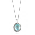 Load image into Gallery viewer, 4.58 Karat Mavi Topaz Diamond Necklace