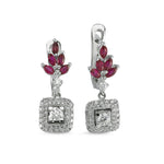 Load image into Gallery viewer, 1.10 Karat Diamond Ruby Earrings