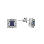 Load image into Gallery viewer, 1.30 Karat Diamond Sapphire Earrings