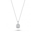 Load image into Gallery viewer, 0.28 Karat GH SI Baguette Stone Set Diamond Necklace