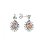 Load image into Gallery viewer, 0.98 Karat Sapphire Diamond Earrings